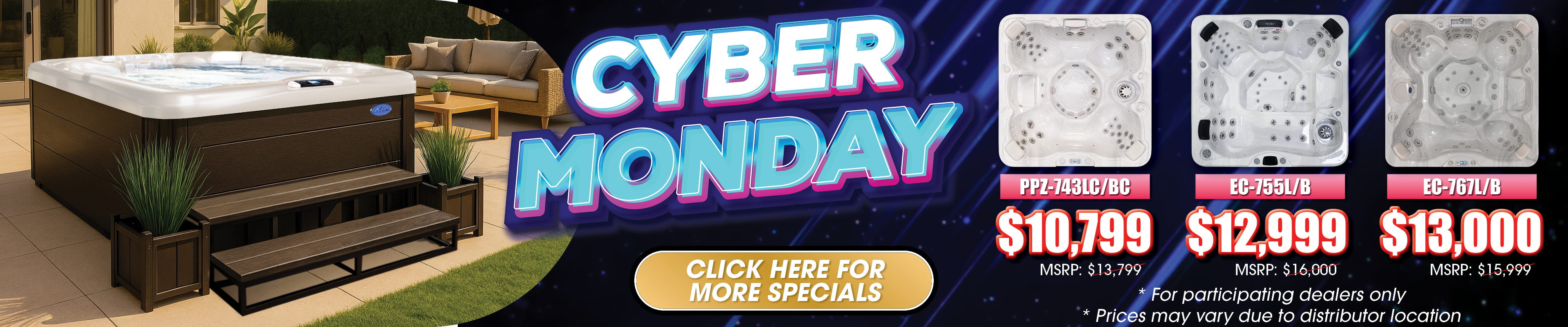 Calspas hot tub being used in a family setting - Miramar