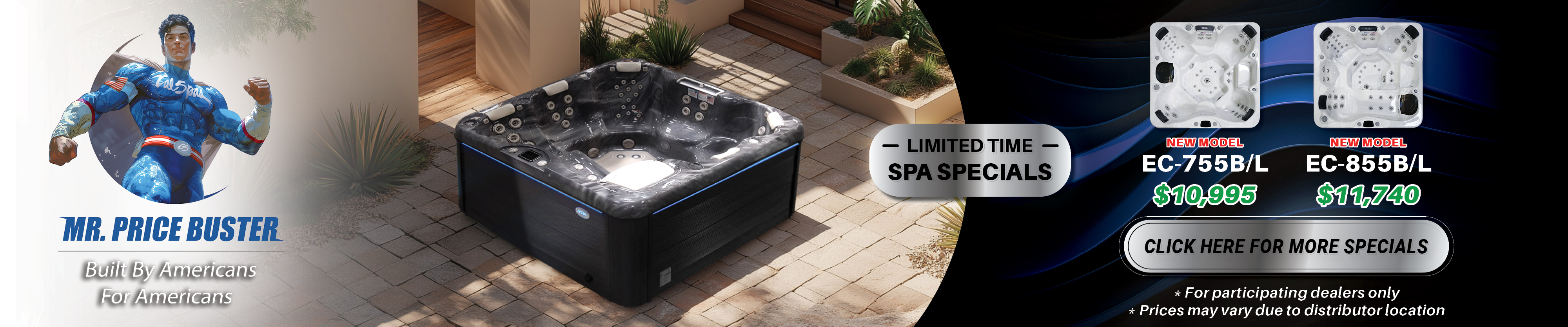 Calspas hot tub being used in a family setting - Miramar