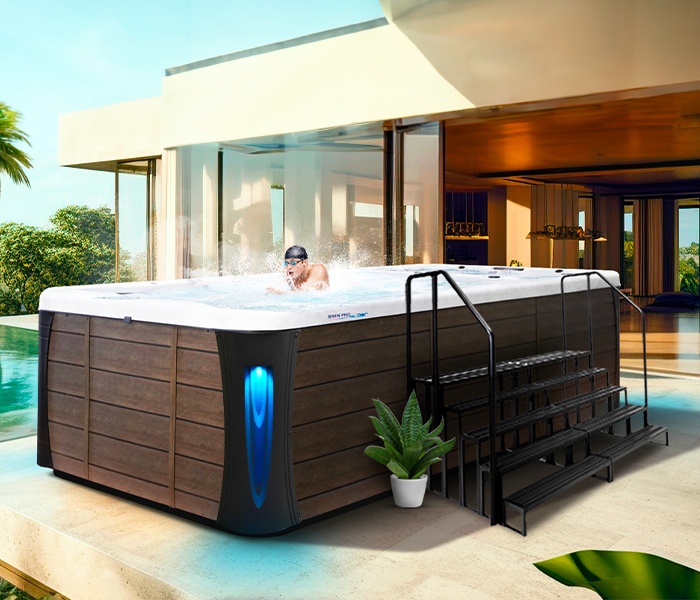 Calspas hot tub being used in a family setting - Miramar