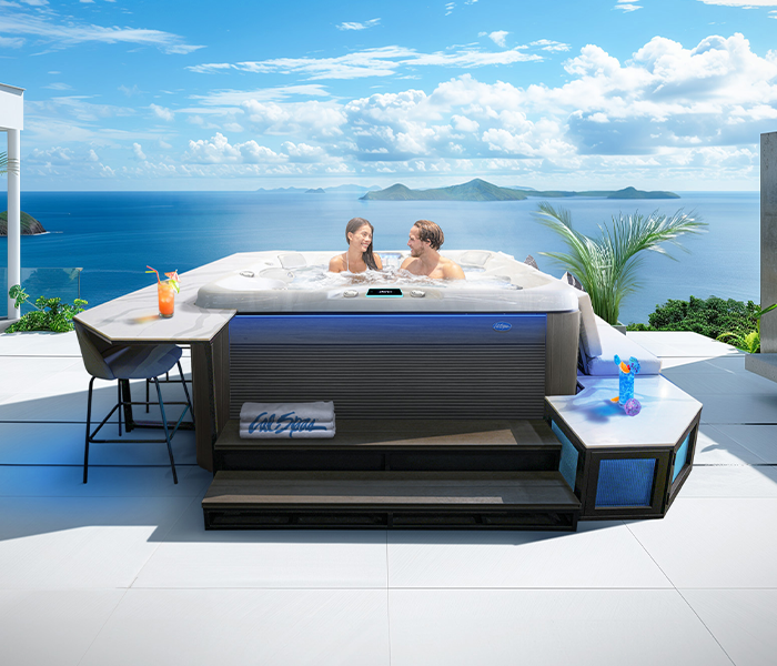 Calspas hot tub being used in a family setting - Miramar